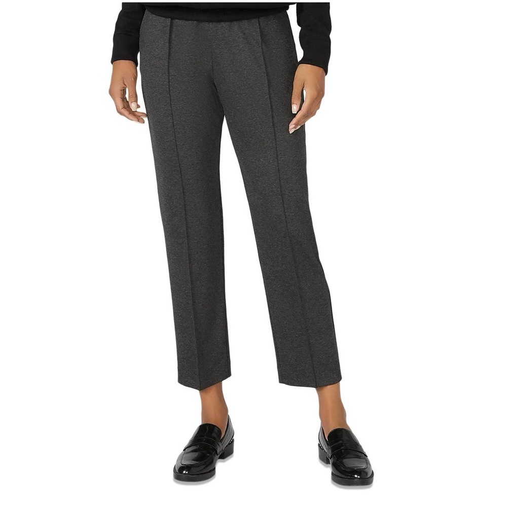 Karen Kane Cropped Seam Front Pants in Heathered Grey Size M